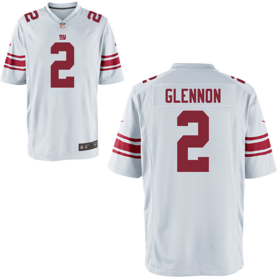 Youth New York Giants #2 Mike Glennon Nike White Limited Jersey