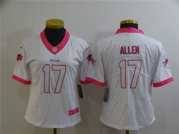 Womens Buffalo Bills #17 Josh Allen Nike Pink Fashion Jersey