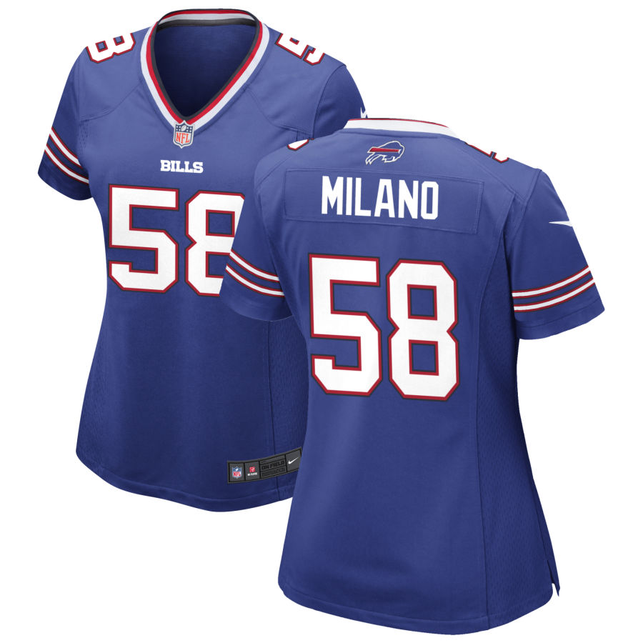 Womens Buffalo Bills #58 Matt Milano Nike Royal Game Jersey