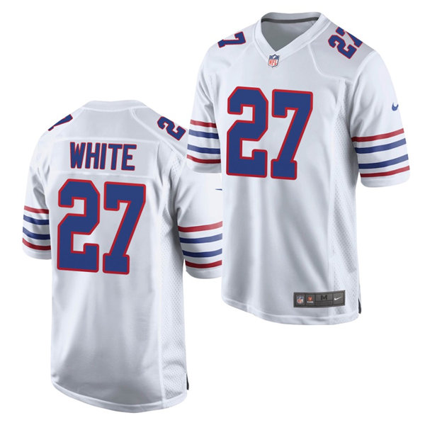 Mens Buffalo Bills #27 Tre'Davious White Nike White Alternate Retro Vapor Limited Jersey