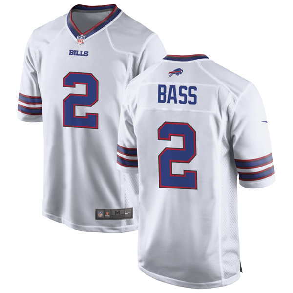 Mens Buffalo Bills #2 Tyler Bass Nike White Vapor Limited Jersey