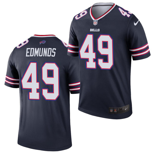 Mens Buffalo Bills #49 Tremaine Edmunds Nike Navy Inverted Legend Jersey