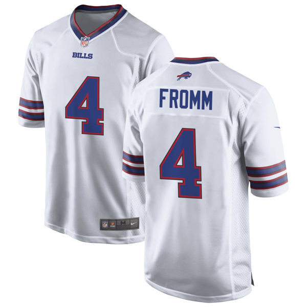 Mens Buffalo Bills #4 Jake Fromm Nike White Vapor Limited Jersey