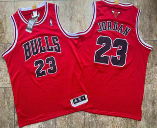 Men's Chicago Bulls #23 Michael Jordan Red With Bulls AU Jersey