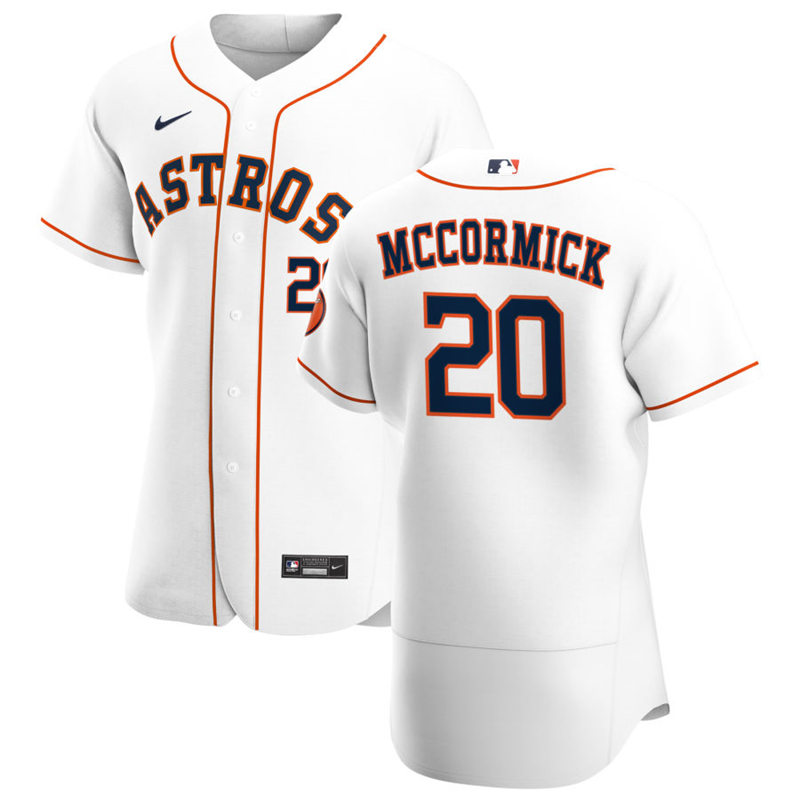 Mens Houston Astros #20 Chas McCormick Nike White Home Flexbase Jersey