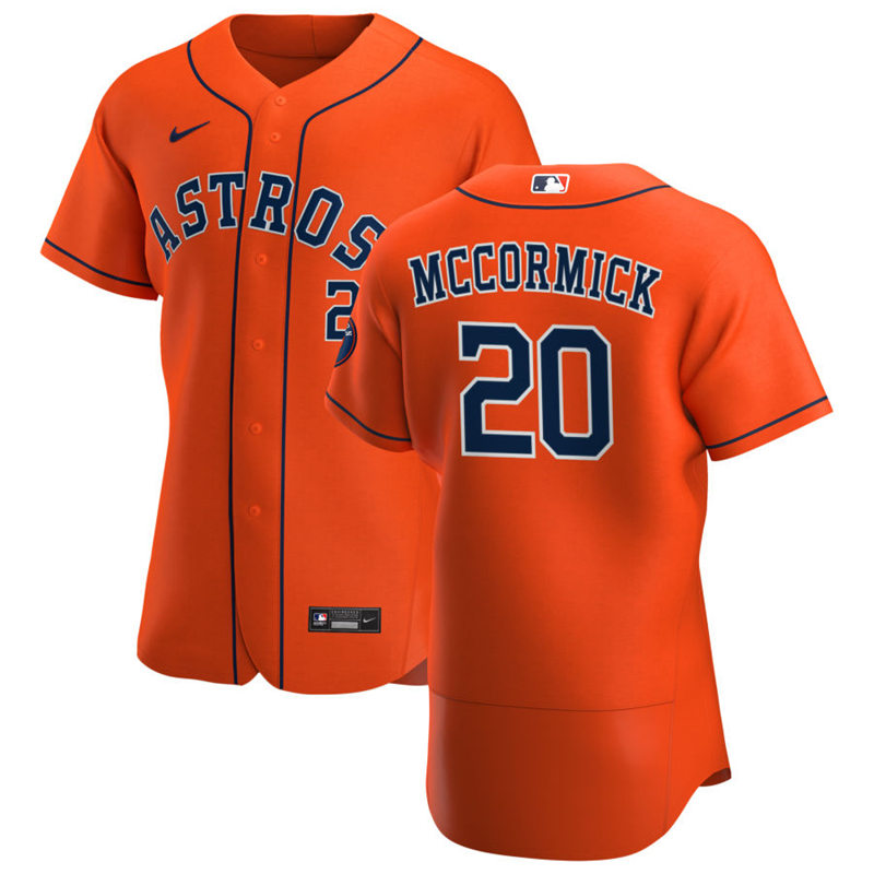Mens Houston Astros #20 Chas McCormick Nike Orange Alternate Flexbase Jersey