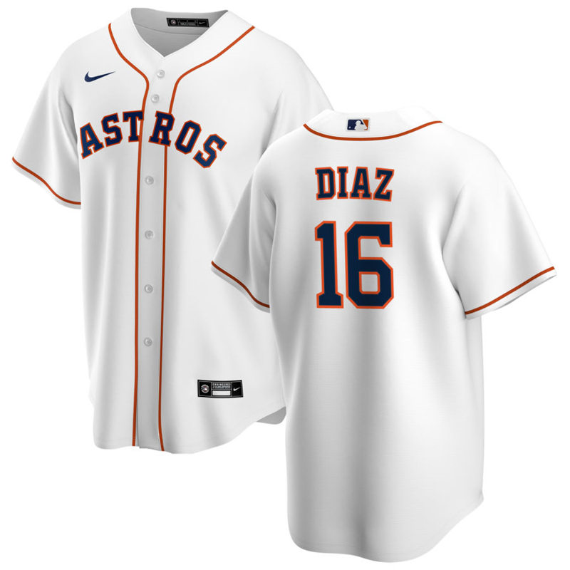 Youth Houston Astros #16 Aledmys Diaz Nike White Home Jersey