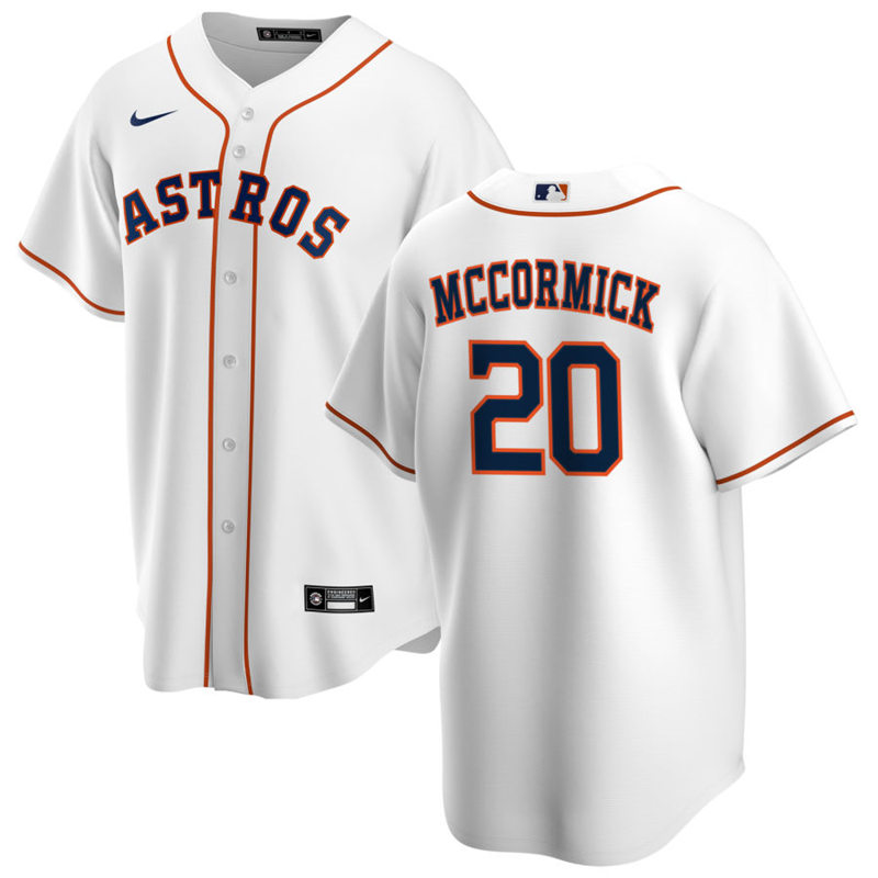 Youth Houston Astros #20 Chas McCormick Nike White Home Jersey