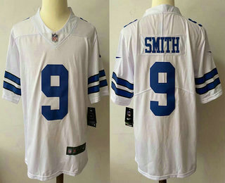Men's Dallas Cowboys #9 Jaylon Smith White 2021 Vapor Untouchable Stitched NFL Nike Limited Jersey