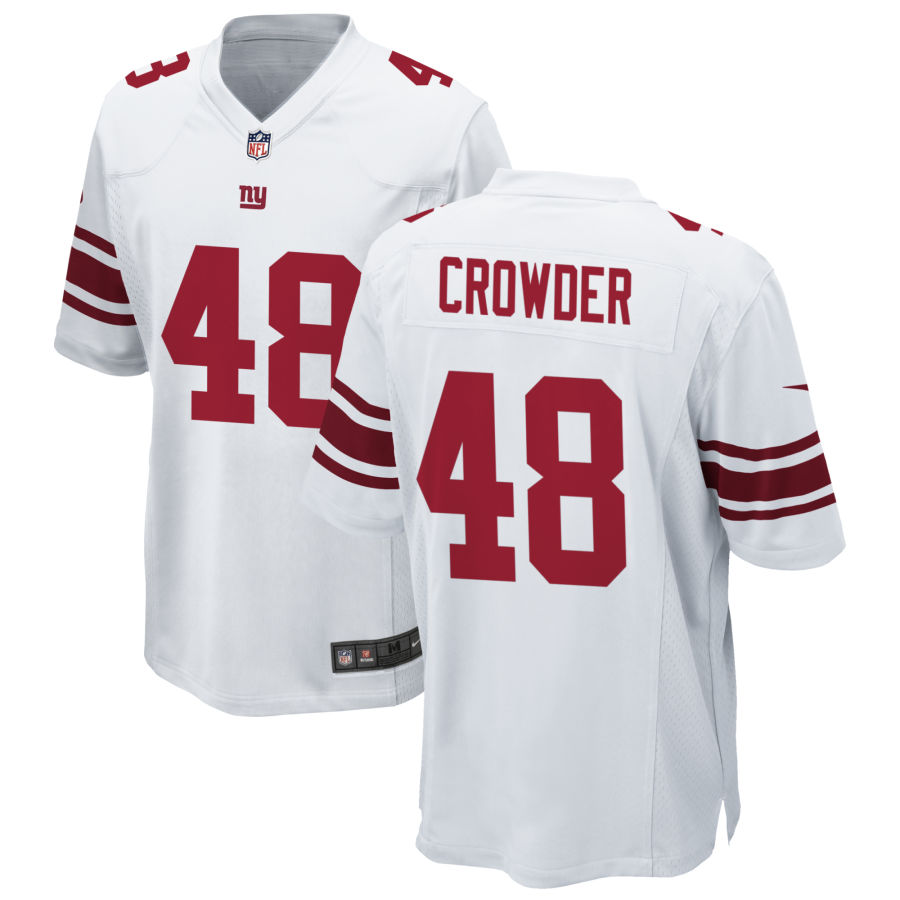 Mens New York Giants #48 Tae Crowder Nike White Vapor Untouchable Limited Jersey