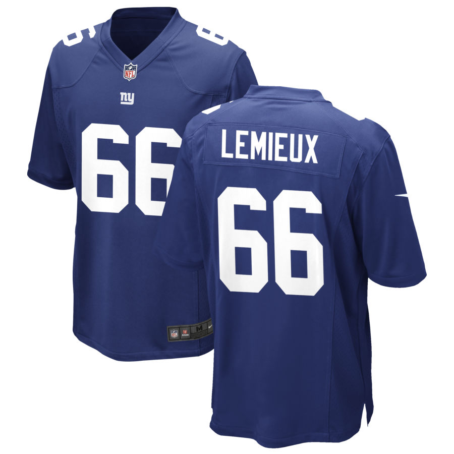 Mens New York Giants #66 Shane Lemieux Nike Royal Team Color Vapor Untouchable Limited Jersey