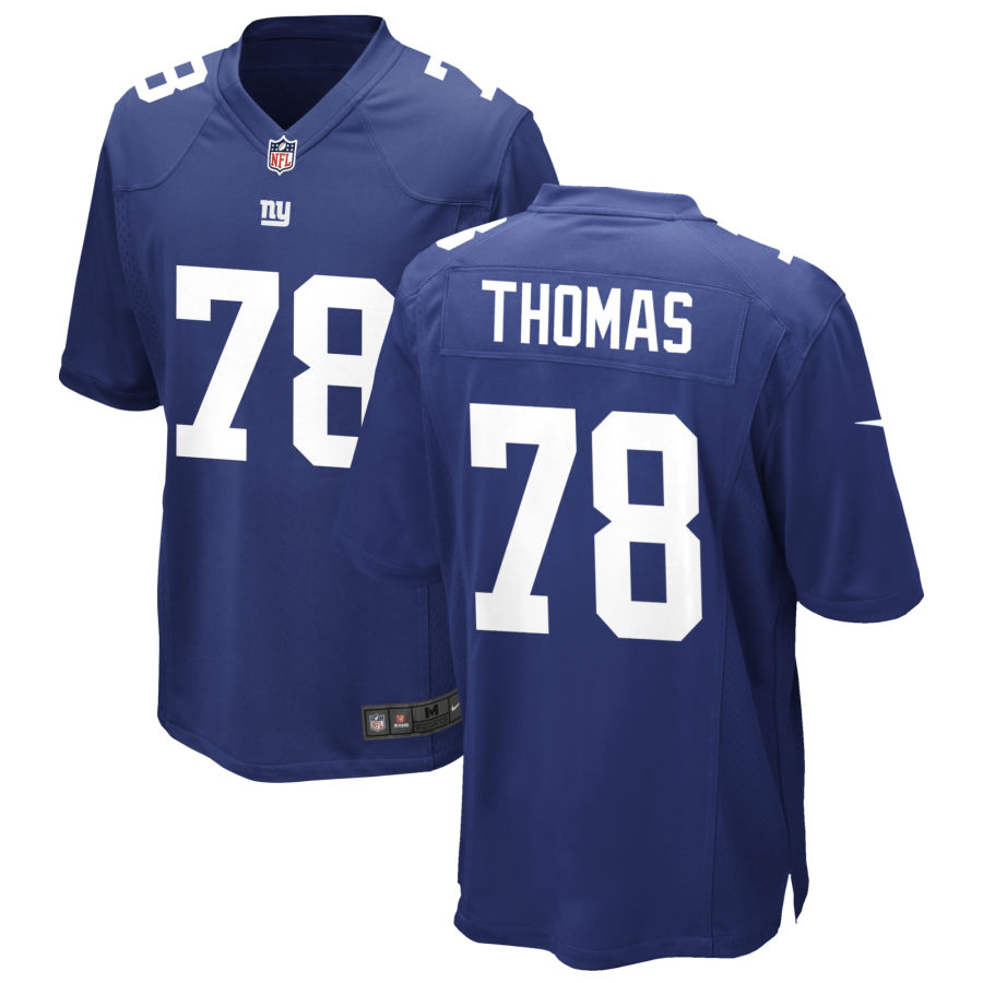 Mens New York Giants #78 Andrew Thomas Nike Royal Team Color Vapor Untouchable Limited Jersey