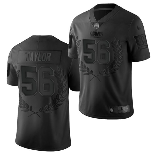 Mens New York Giants Retired Player #56 Lawrence Taylor Nike Black edition limited collection Jersey