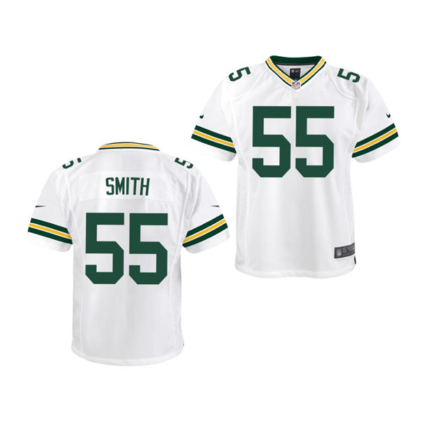 Youth Green Bay Packers #55 Za'Darius Smith Nike White Vapor Limited Player Jersey