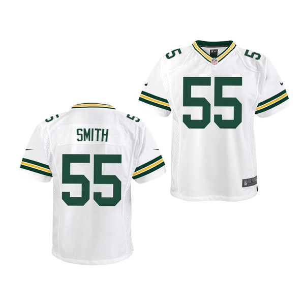 Youth Green Bay Packers #55 Za'Darius Smith Nike White Vapor Limited Player Jersey Youth Green Bay Packers #55 Za'Darius Smith Nike White Vapor Limited Player Jersey
