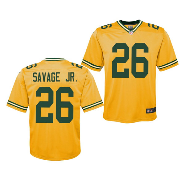 Youth Green Bay Packers #26 Darnell Savage Jr. Nike Gold Inverted Limited Jersey