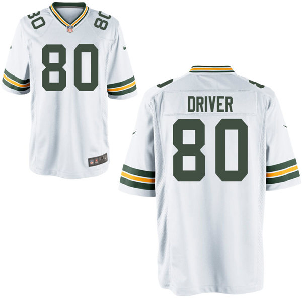Youth Green Bay Packers Retired Player #80 Donald Driver Nike White Vapor Limited Jersey