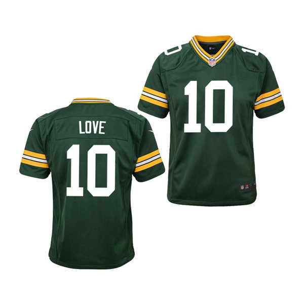 Youth Green Bay Packers #10 Jordan Love Nike Green Vapor Limited Player Jersey
