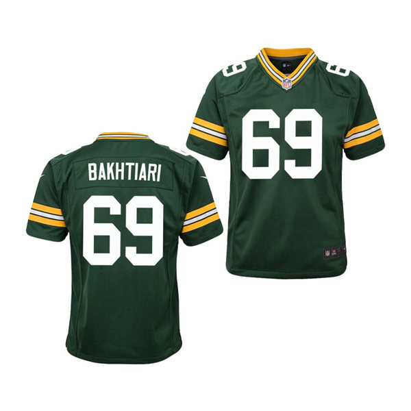 Youth Green Bay Packers #69 David Bakhtiari Nike Green Vapor Limited Player Jersey