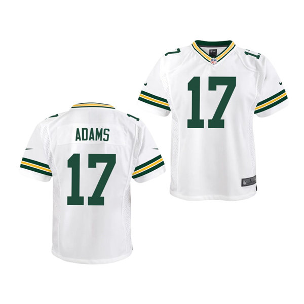 Youth Green Bay Packers #17 Davante Adams Nike White Vapor Limited Player Jersey