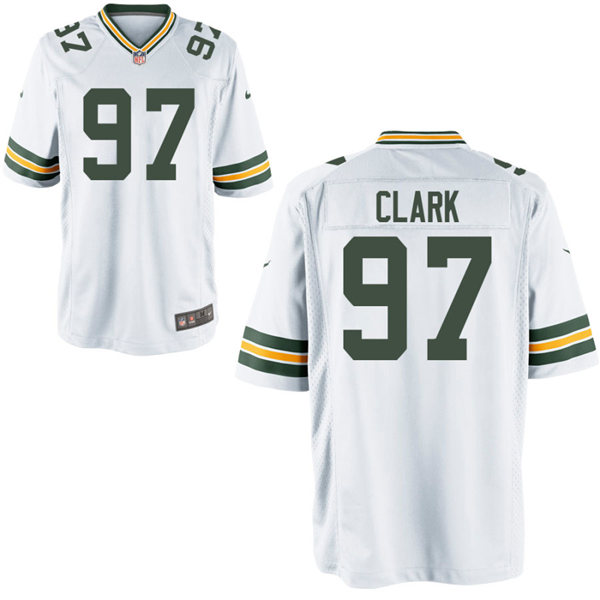 Youth Green Bay Packers #97 Kenny Clark Nike White Vapor Limited Player Jersey