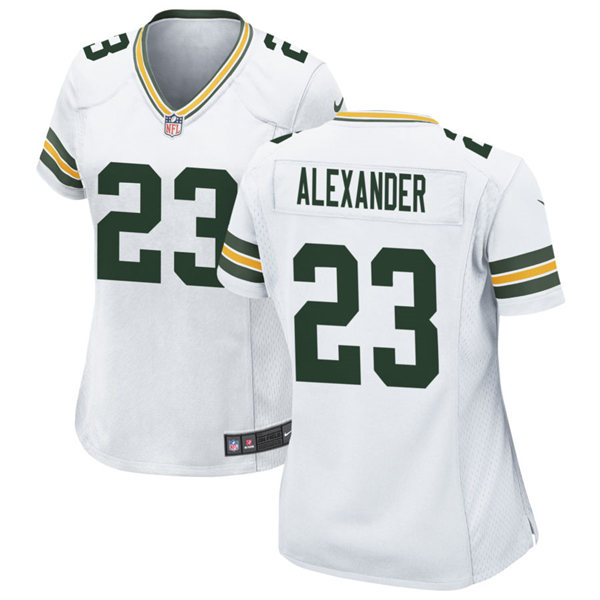 Womens Green Bay Packers #23 Jaire Alexander Nike White Vapor Limited Player Jersey