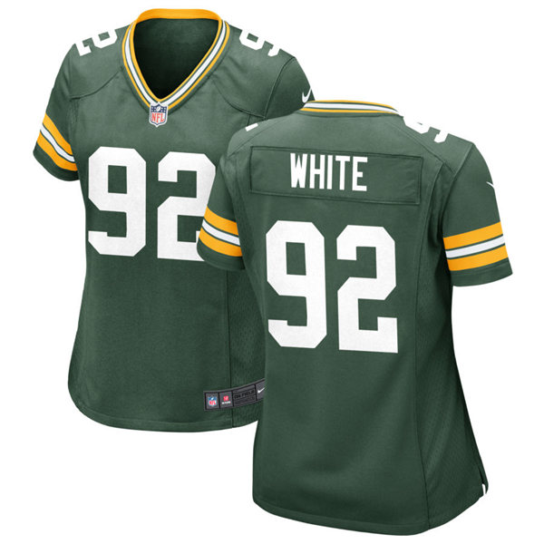 Womens Green Bay Packers Retired Player #92 Reggie White Nike Green Vapor Limited Jersey