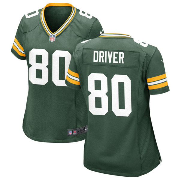 Womens Green Bay Packers Retired Player #80 Donald Driver Nike Green Vapor Limited Jersey