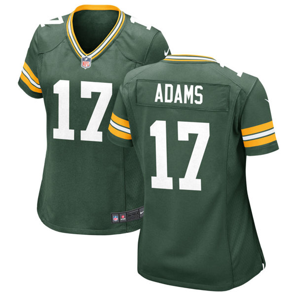 Womens Green Bay Packers #17 Davante Adams Nike Green Vapor Limited Player Jersey