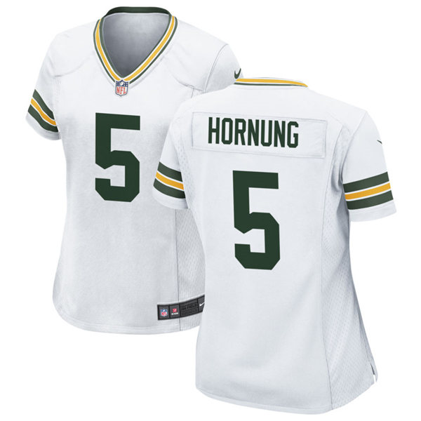 Womens Green Bay Packers Retired Player #5 Paul Hornung Nike White Vapor Limited Jersey Womens Green Bay Packers Retired Player #5 Paul Hornung Nike White Vapor Limited Jersey
