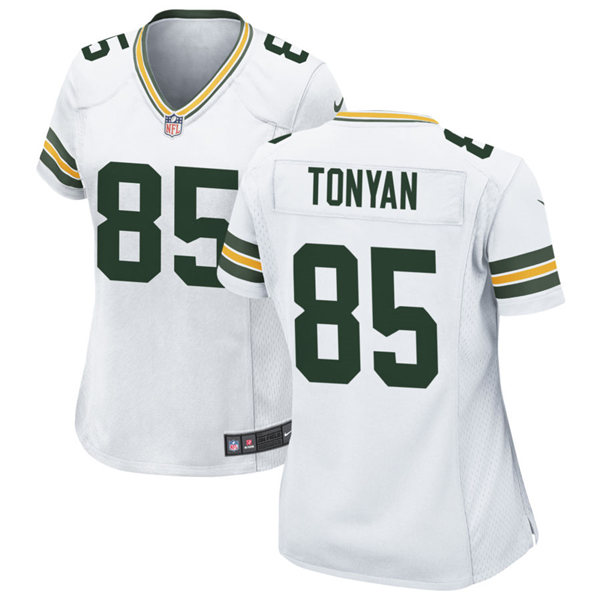 Womens Green Bay Packers #85 Robert Tonyan Nike White Vapor Limited Player Jersey