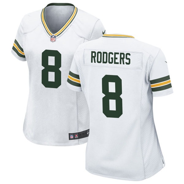 Womens Green Bay Packers #8 Amari Rodgers Nike White Vapor Limited Player Jersey