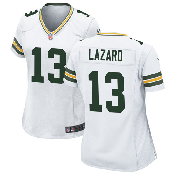 Womens Green Bay Packers #13 Allen Lazard Nike White Vapor Limited Player Jersey