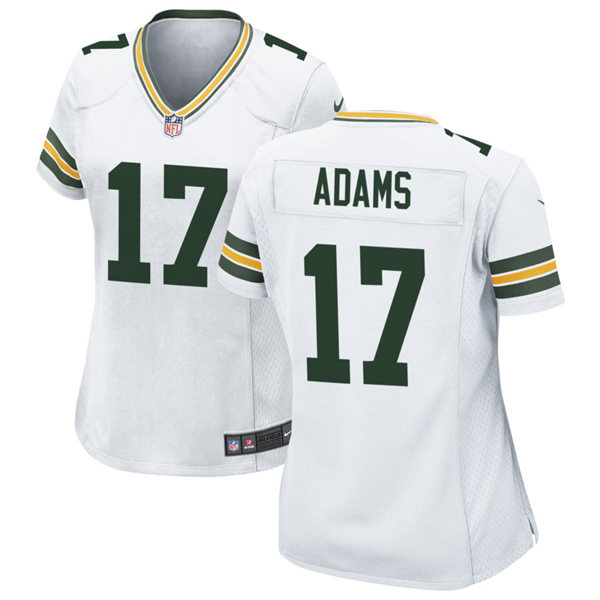 Womens Green Bay Packers #17 Davante Adams Nike White Vapor Limited Player Jersey
