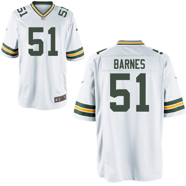 Mens Green Bay Packers #51 Krys Barnes Nike White Vapor Limited Player Jersey