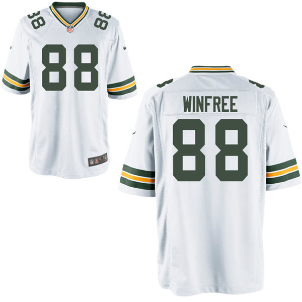 Mens Green Bay Packers #88 Juwann Winfree Nike White Vapor Limited Player Jersey