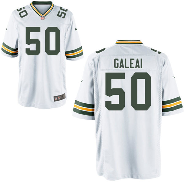 Mens Green Bay Packers #50 Tipa Galeai Nike White Vapor Limited Player Jersey