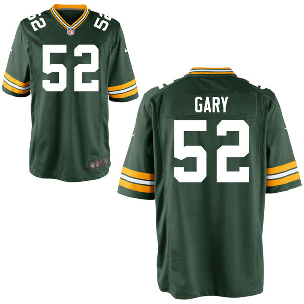 Mens Green Bay Packers #52 Rashan Gary Nike Green Vapor Limited Player Jersey