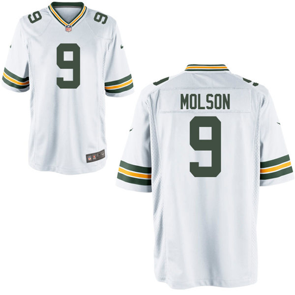 Mens Green Bay Packers #9 J. J. Molson Nike White Vapor Limited Player Jersey