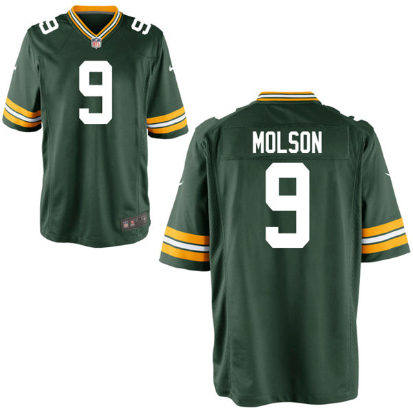 Mens Green Bay Packers #9 JJ. Molson Nike Green Vapor Limited Player Jersey