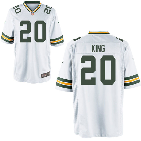 Mens Green Bay Packers #20 Kevin King Nike White Vapor Limited Player Jersey