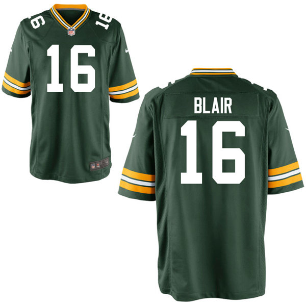 Mens Green Bay Packers #16 Chris Blair Nike Green Vapor Limited Player Jersey