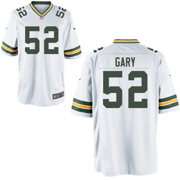 Mens Green Bay Packers #52 Rashan Gary Nike White Vapor Limited Player Jersey