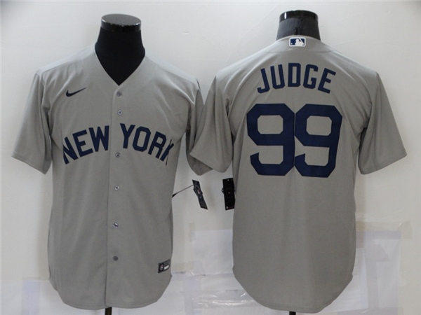 Mens New York Yankees #99 Aaron Judge Nike Gray With Name 2021 Field of Dreams Jersey