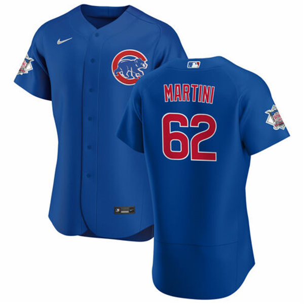 Mens Chicago Cubs #62 Nick Martini Nike Royal Alternate CoolBase Baseball Jersey