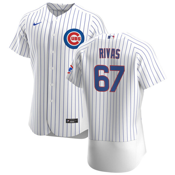 Mens Chicago Cubs #67 Alfonso Rivas Nike White Home FlexBase Player Baseball Jersey