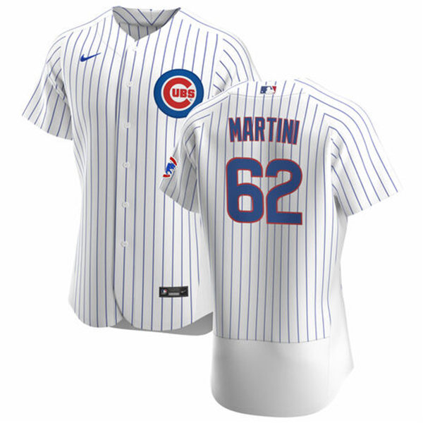 Mens Chicago Cubs #62 Nick Martini Nike White Home FlexBase Player Baseball Jersey