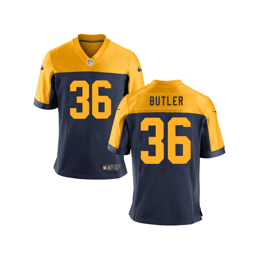 Mens Green Bay Packers Retired Player #36 LeRoy Butler Nike Navy Gold Retro Limied Jersey Mens Green Bay Packers Retired Player #36 LeRoy Butler Nike Navy Gold Retro Limied Jersey