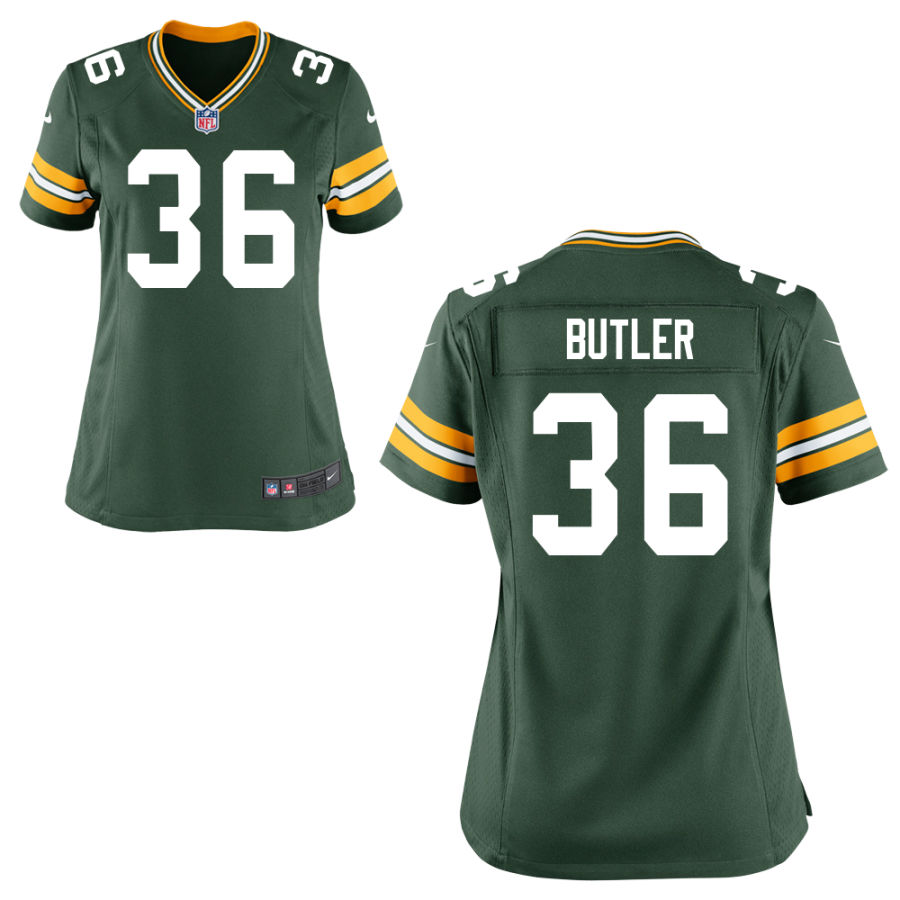 Womens Green Bay Packers Retired Player #36 LeRoy Butler Nike Green Limited Jersey