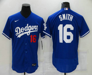 Men's Los Angeles Dodgers #16 Will Smith Blue Stitched MLB Flex Base Nike Jersey Men's Los Angeles Dodgers #16 Will Smith Blue Stitched MLB Flex Base Nike Jersey